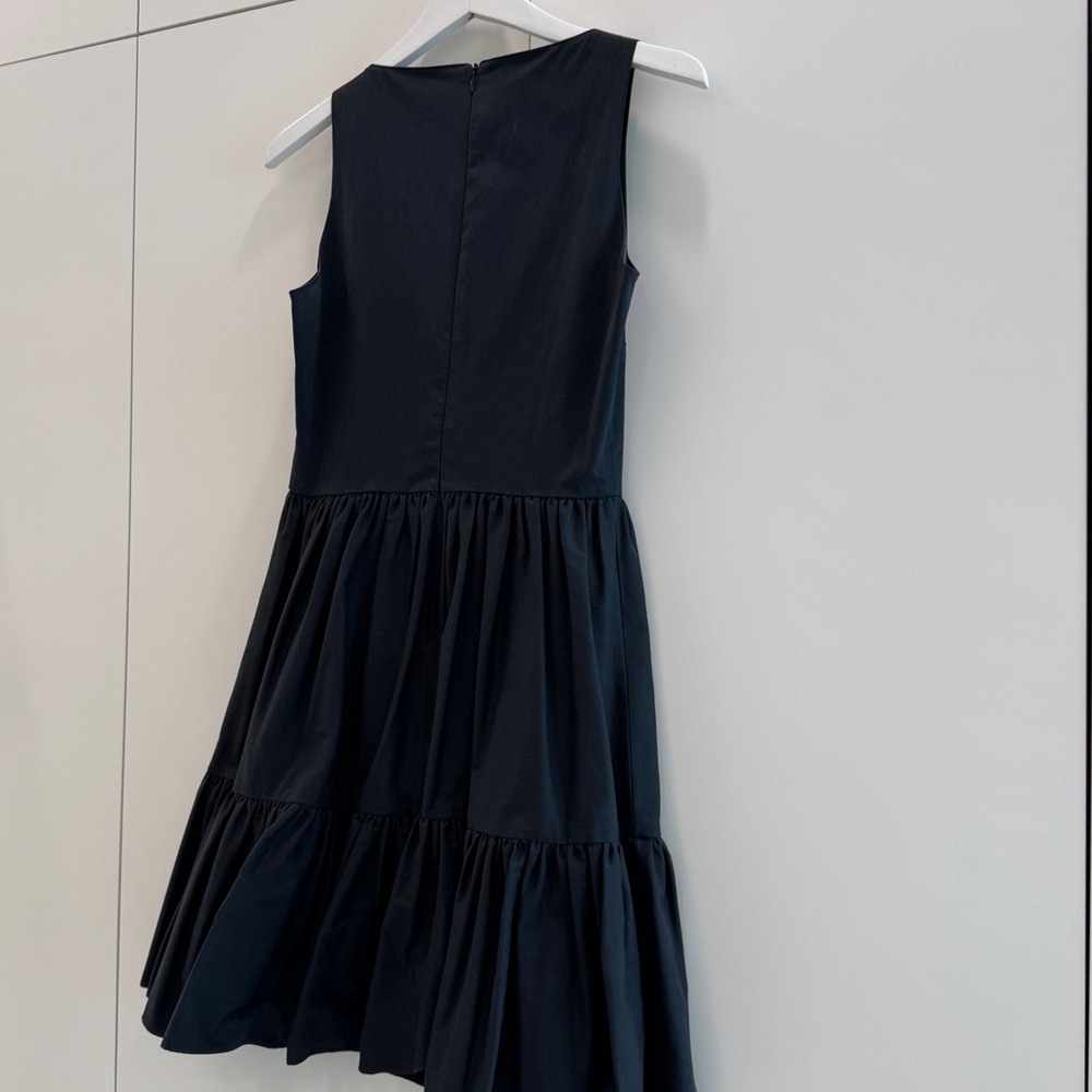 RED Valentino Black Sleeveless Dress with Ruffle - Size 6/8 - Picture 3 of 6